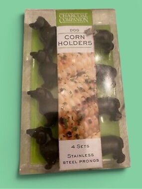 Dachshund Charcoal Companion Corn Holders